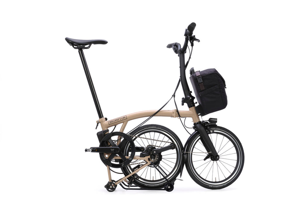 2026 Brompton P Line Electric Folding Bike in Dune Sand
