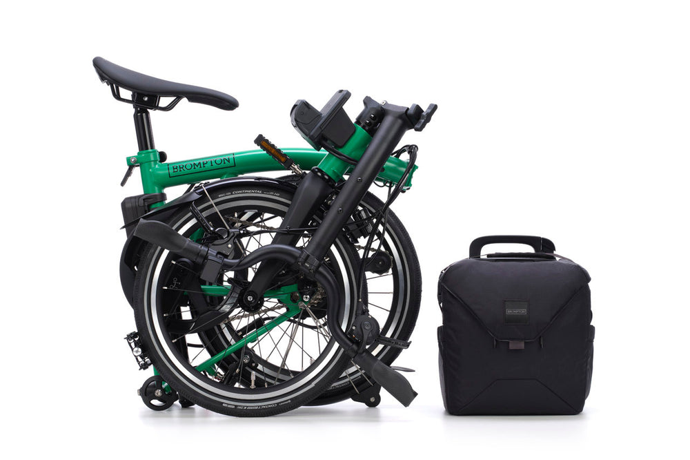 2026 Brompton Electric P Line with SuperRoll+ - e-Motiq system Folding Bike in Palm Green