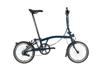 Brompton C Line 6-Speed Mid Folding Bike in Ocean Blue