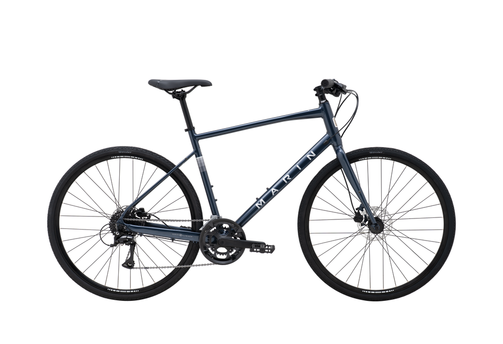 2025 Marin Fairfax 2 Hybrid Bike in Blue Silver