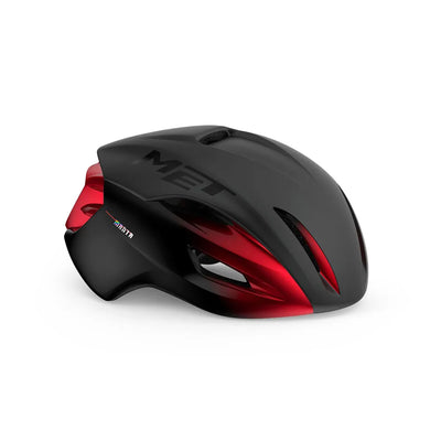 2023 MET Manta MIPS Road Cycling Helmet in Black and Red Metallic