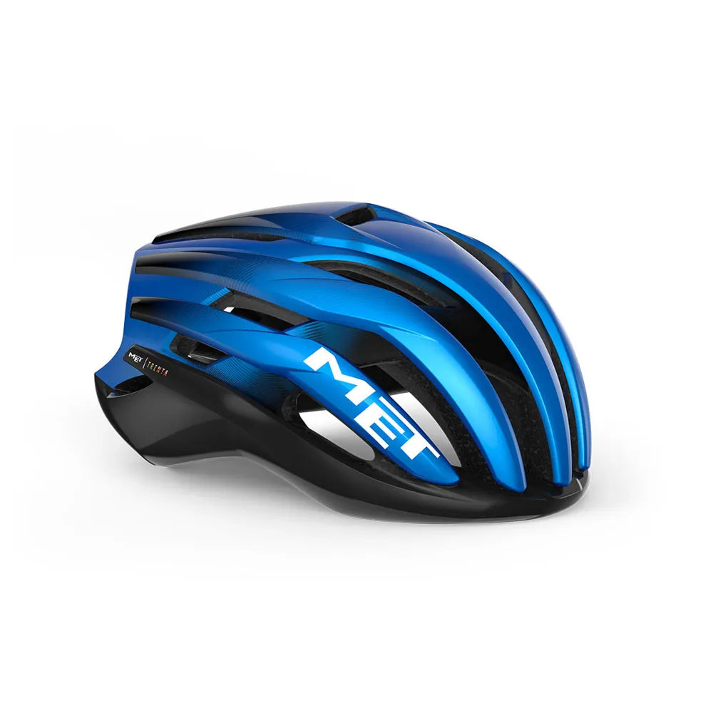 2023 MET Trenta MIPS Road Cycling Helmet in Blue Metallic 