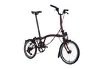 2026 Brompton C Line 12-speed Mid Folding Bike in Red Plum