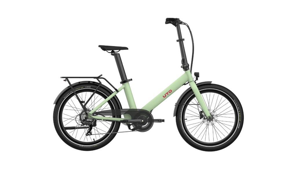 UTO Evening OG24 Electric Folding Bike in Sage Green