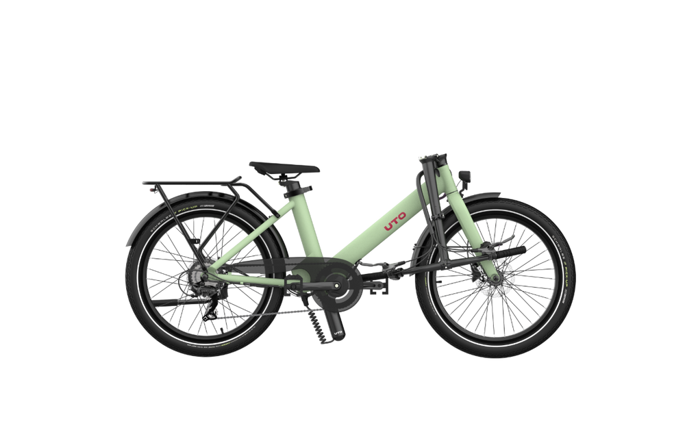 UTO Evening OG24 Electric Folding Bike in Sage Green