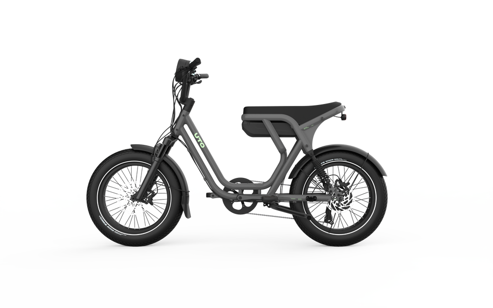 UTO OG200 electric bike in Graphite Grey, left side