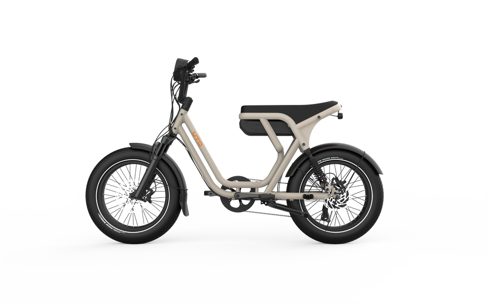 UTO OG200 electric bike in Dune Sand, left side