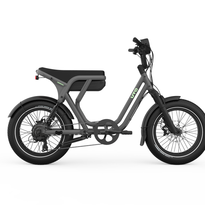 UTO OG200 electric bike in Graphite Grey, side view
