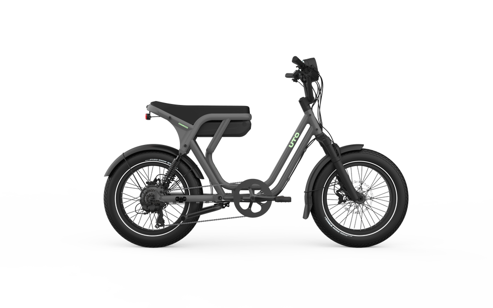 UTO OG200 electric bike in Graphite Grey, side view
