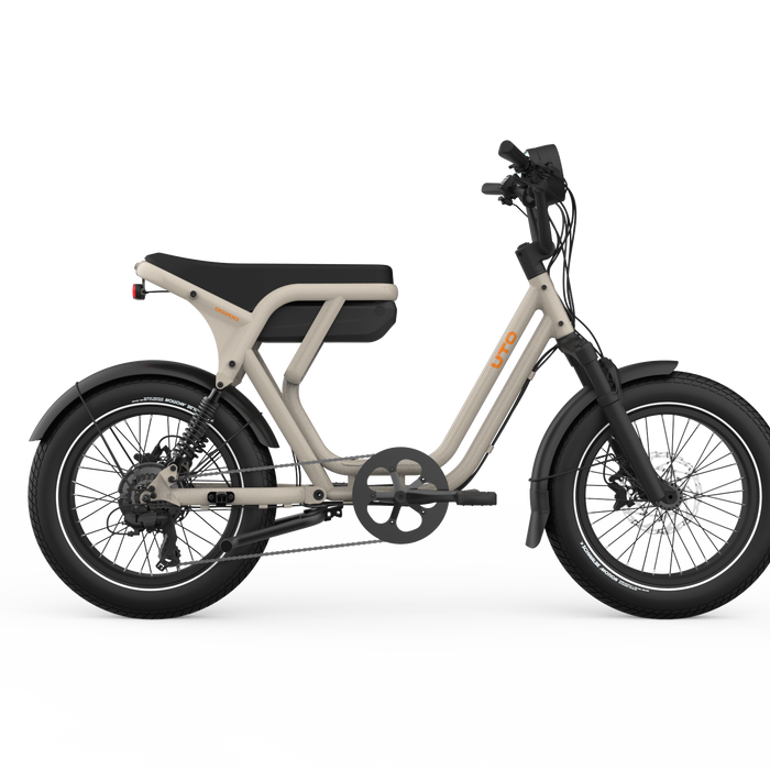 UTO OG200 electric bike in Dune Sand, side view