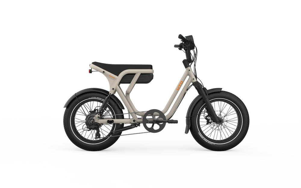 UTO OG200 electric bike in Dune Sand, side view