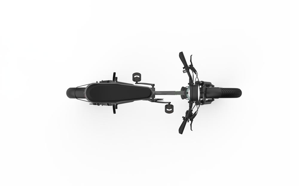 UTO OG200 electric bike in Graphite Grey, top view