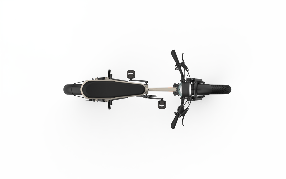 UTO OG200 electric bike in Dune Sand, top view