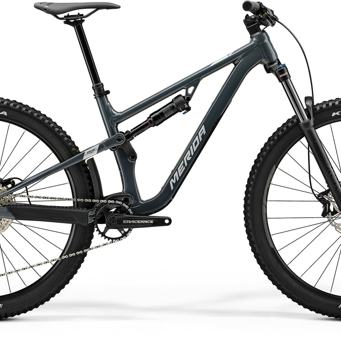 2023 Merida One-Forty 400 Full Suspension Mountain Bike in Grey