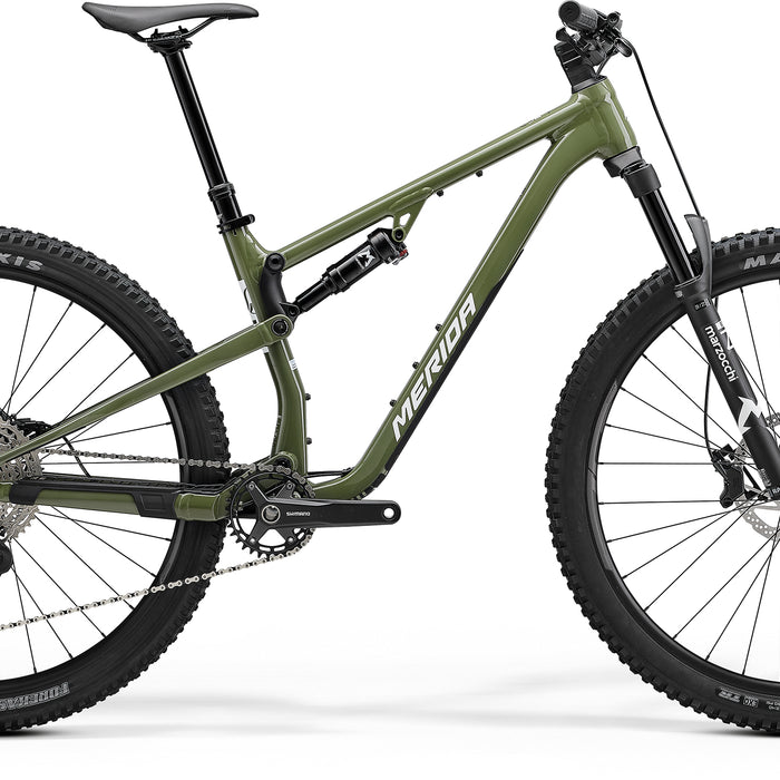 2027 Merida One-Twenty 600 Full Suspension Mountain Bike In Anaconda Green