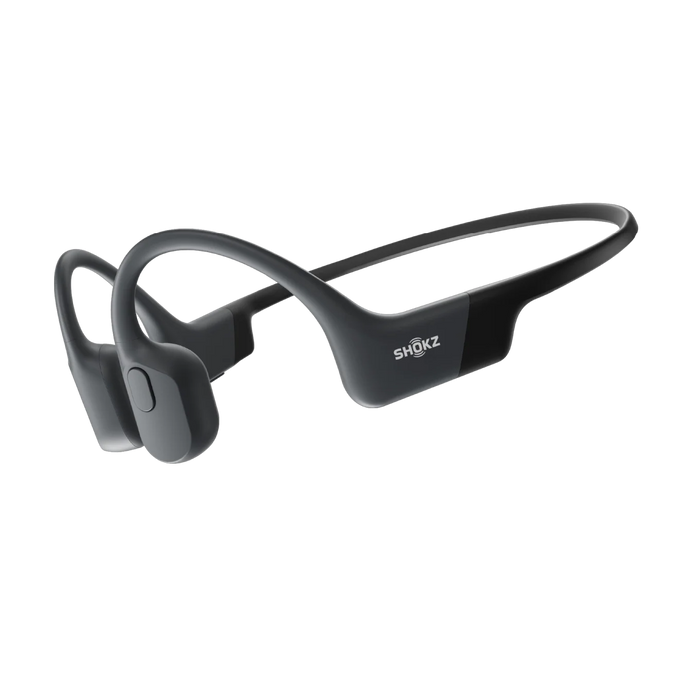 Shokz OpenRun bone conduction headphones in Cosmic Black