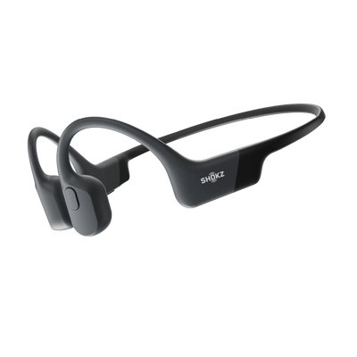 Shokz OpenRun bone conduction headphones in Cosmic Black