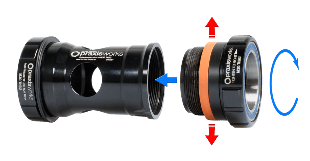 Praxis BB - M30 (28/30mm spindle) - BB30/PF30 Road
