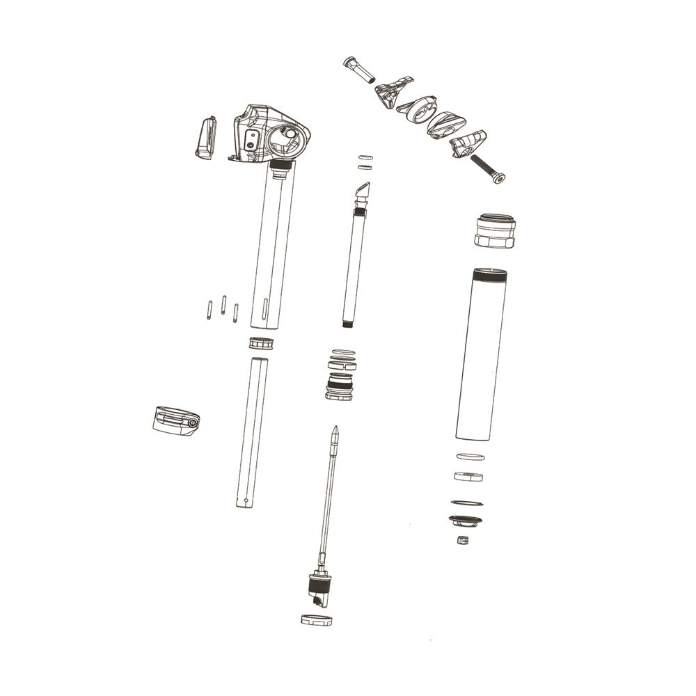 SRAM RockShox Spare - SeatPost Service Top Cap Black/Dust Wiper Assembly Kit - Reverb