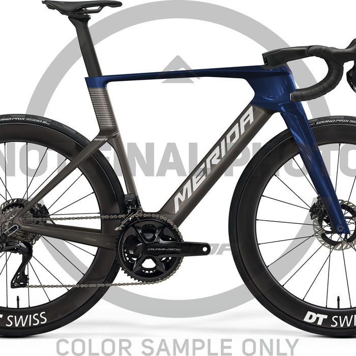 2027 Merida Reacto Pro Carbon Road Bike in Gunmetal Grey/Blue (Silver)
