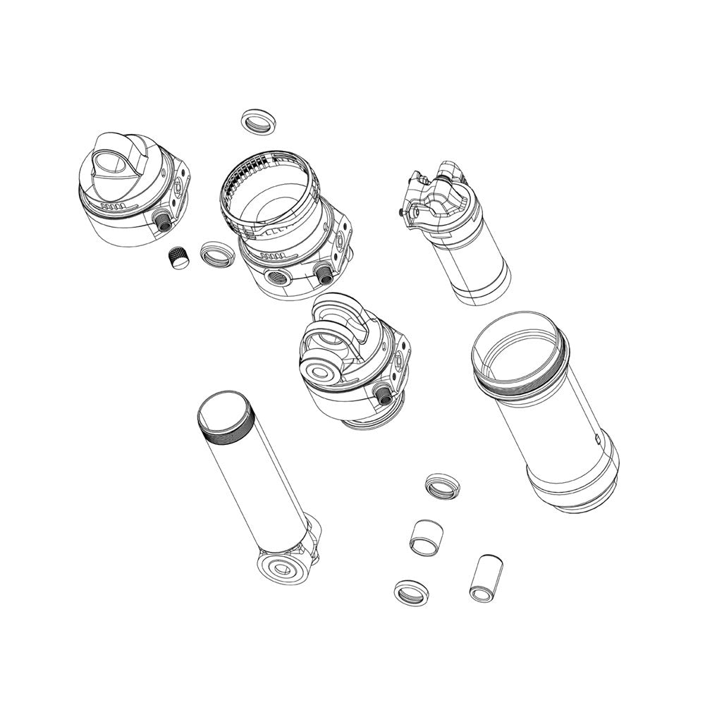 RockShox Rear Shock Volume Reducer Kit (Qty 3) - Super Deluxe/Deluxe (2017+)