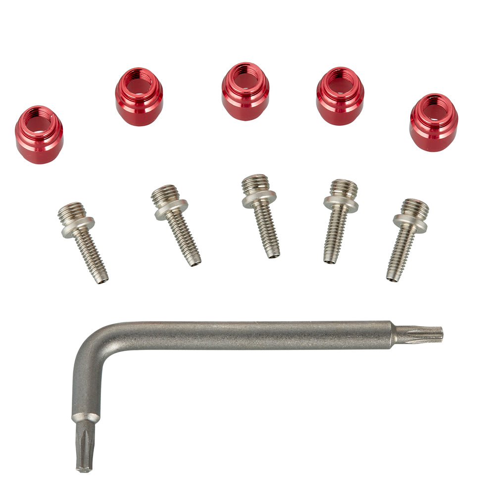 Sram Spare - Disc Brake Spare Lever Hydraulic Disc Brake Hose Fitting Kitincludes 5 Threaded Hosebarbs 5 Red Comp Fittings 1 t8 Torx) Qty 5: size