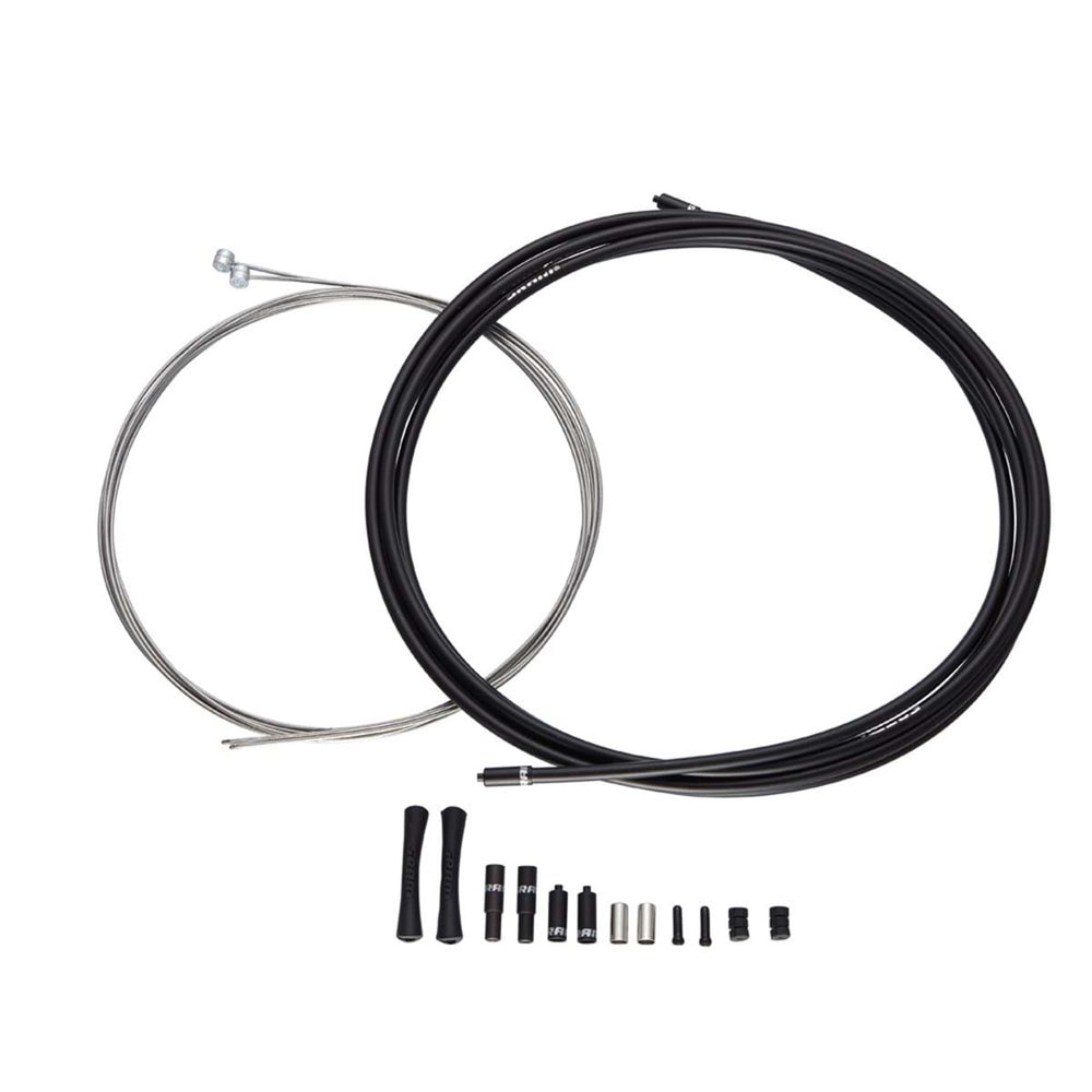 SRAM Road Brake Cable Kit Black 5mm (1x 850mm, 1x 1750mm 1.6mm coated stainless cables, 5mm Kevlar� reinforced compression-free housing, ferrules, en