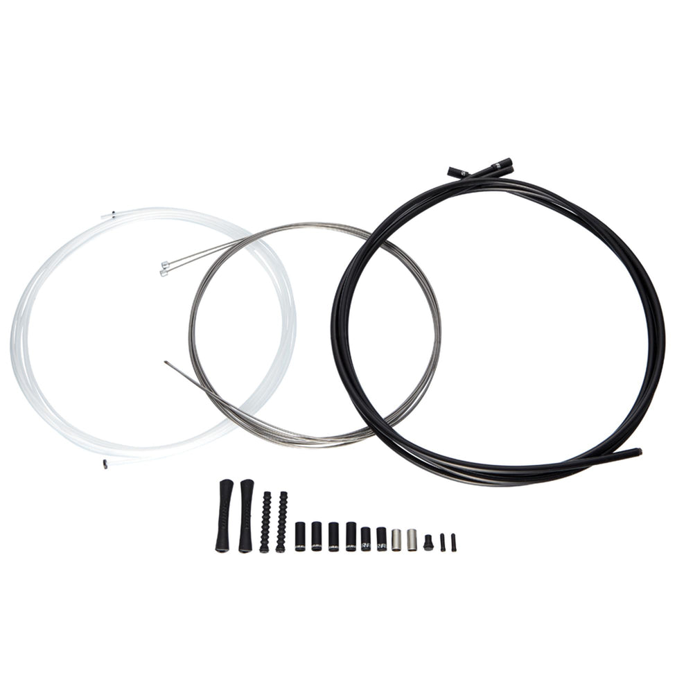 SRAM Shift Cable Kit - Black 4mm SlickWire 1X (Includes 2300mm x1.1mm SRAM SlickWire cable, 2000x4mm SRAM housing, 2 SRAM Aluminum Ferrules, 2 end ca