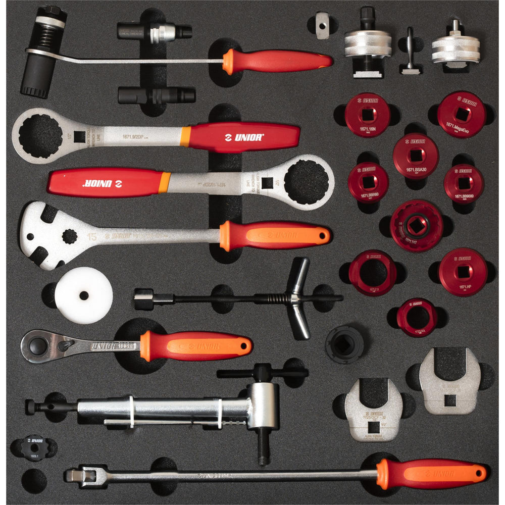 Unior Set Of Tools In Tray 2 For 2600A And 2600C - BB & Crank Tools