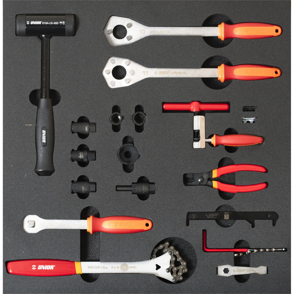 Unior Set Of Tools In Tray 5 For 2600A And 2600C - Drivetrain Tools