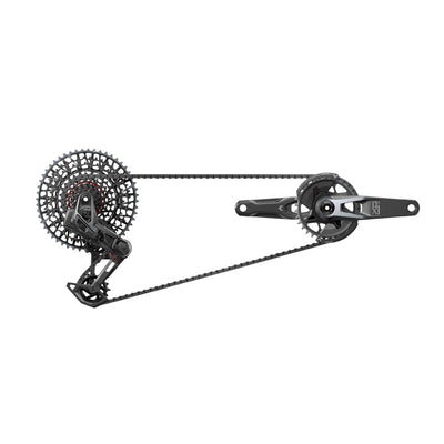 SRAM X0 T-Type Eagle Transmission AXS Groupset (Rd W/Battery/Charger/Cord, Ec Pod Ult, Fc X0 Q174 55mm Chainline DUB MTB Wide DM 32T CR W/2 Guards, C