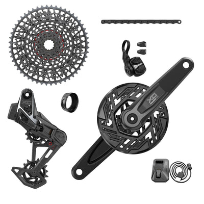 SRAM X0 T-Type Eagle E-MTB Brose Transmission AXS Groupset (RD w/Battery/Charger/Cord, EC POD Ult, FC X0 Brose ISIS 160 w/cap, CR T-Type 36T,Clip-on 