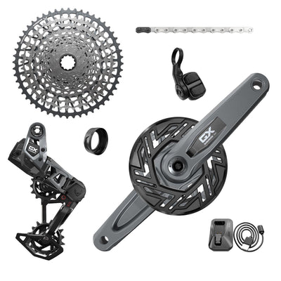 SRAM GX T-Type Eagle E-MTB Brose Transmission AXS Groupset (RD W/Battery/Charger/Cord, EC Pod, FC GX Brose ISIS 160 W/Cap, CR T-Type 36T, Clip-On Gua