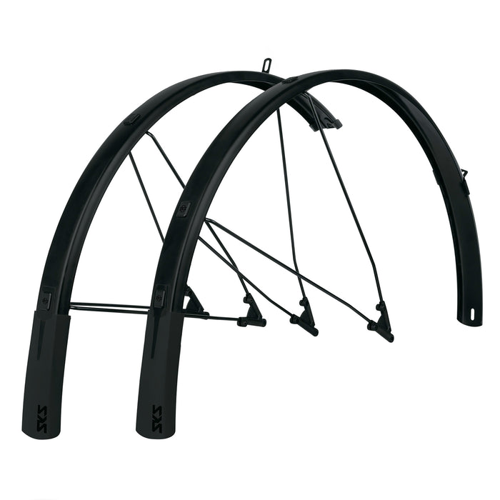 SKS Bluemels Style 27.5"- 29" Mudguard Set: BLACK 27.5"-29" 65MM