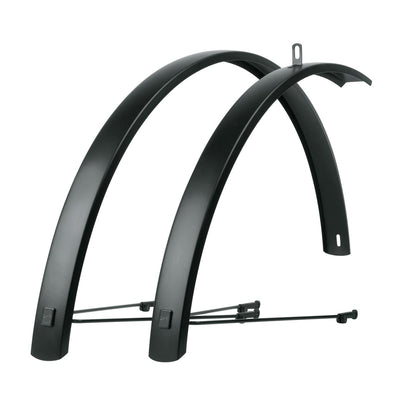 Sks Edge Al 275/28 46mm Matt Black Aluminium Mudguard Set: BLACK 28 46mm