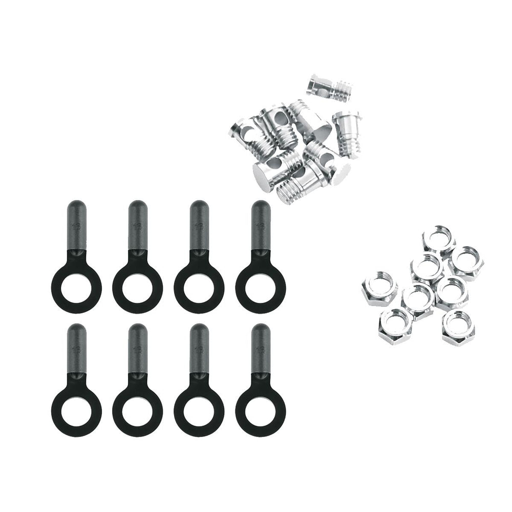 SKS 8x Bolts,Nuts & Endcaps for Chromoplastics/Longboard/Bluemels