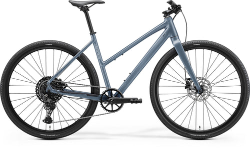 2027 Merida Speeder 300 Womens Hybrid Bike In Silk Steel Blue