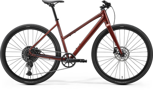 2027 Merida Speeder 300 Womens Hybrid Bike In Elegant Wildberry