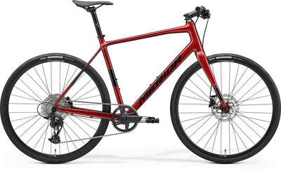 2025 Merida Speeder 500 Hybrid Bike in Red