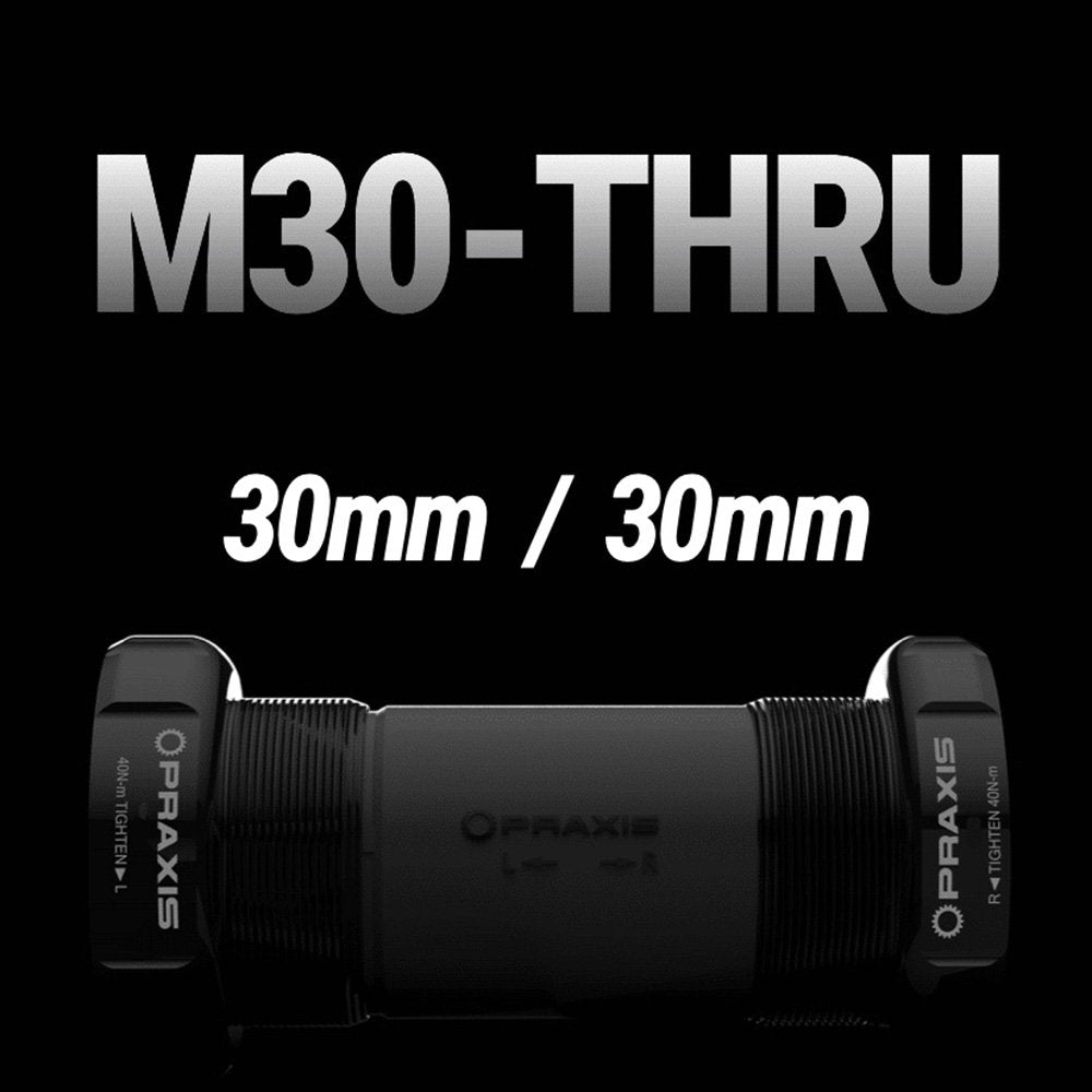 Praxis - BB M30 THRU - 68mm/73mm BSA w/inner sleeve