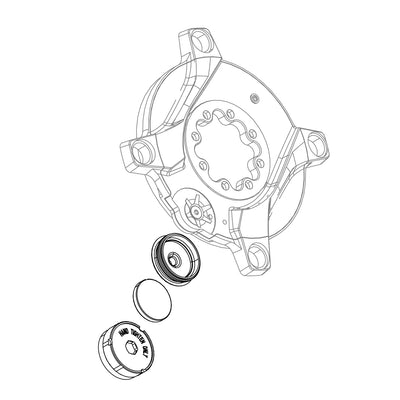 SRAM Spare - Powermeter Crank Arm Bolt Kit And AXS Cover Plug Drive Side M18/M30 Dub Steel Black Rival D1