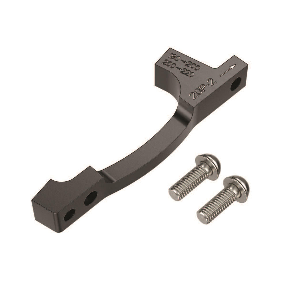 SRAM Post Bracket - 20 P 2 (For Use With 200mm And 220mm Rotors Only) (180 To 200 Or 200 To 220), Includes Stainless Bracket Mounting Bolts