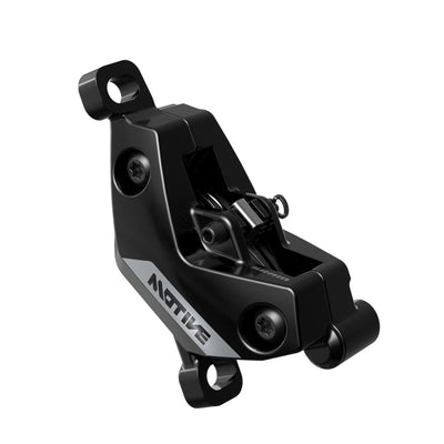 SRAM Disc Brake Caliper Assembly - (Assembled, No Hose) Gloss Black Anodized - Motive Silver A1+