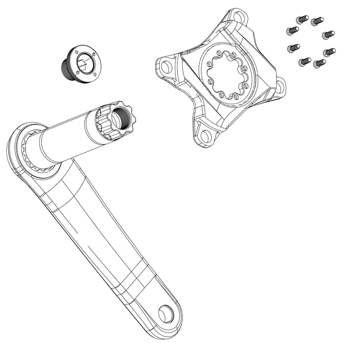 Crank Arm Bolt Kit Self-Extracting M18/M30 Dub
