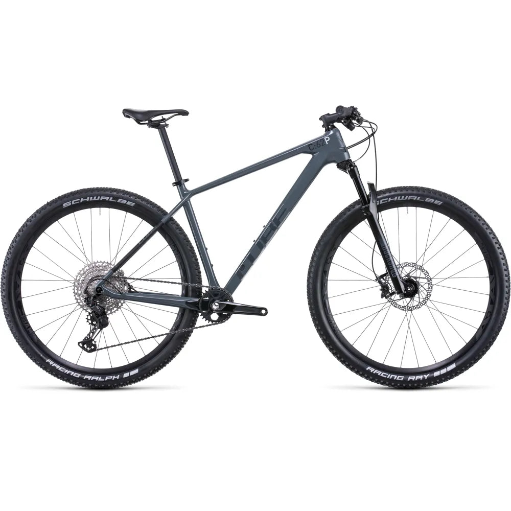 2023 Cube Reaction c:62 Pro Carbon Hardtail Mountain Bike in Grey 