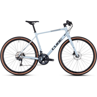 2023 Cube Nulane SLX Flat Bar Gravel Bike in Sky Grey and Black