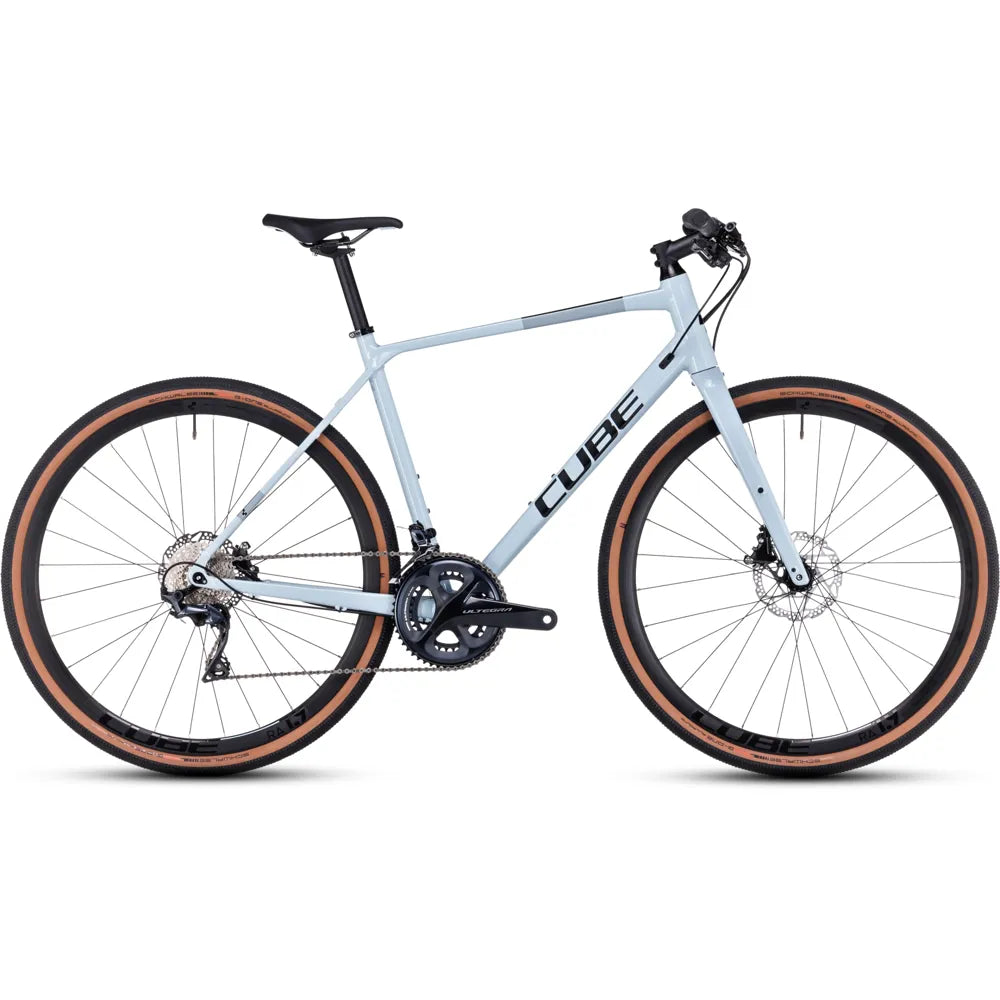 2023 Cube Nulane SLX Flat Bar Gravel Bike in Sky Grey and Black