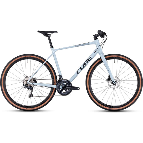 2023 Cube Nulane SLX Flat Bar Gravel Bike in Sky Grey and Black
