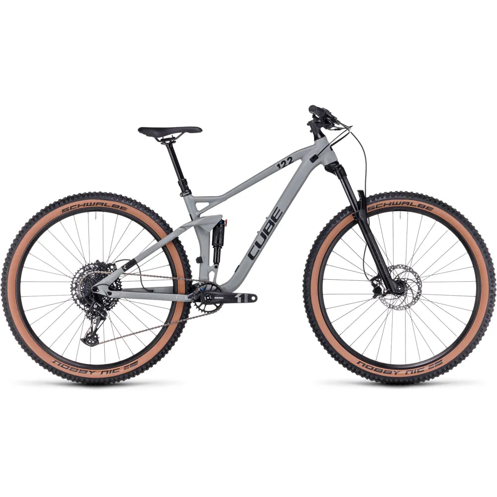 2023 Cube Stereo ONE22 PRO Full Suspension Mountain Bike in Grey