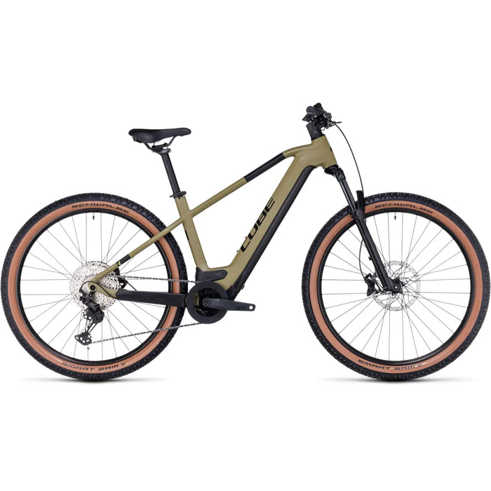 2023 Cube Reaction Hybrid Race 750 29 Electric Mountain Bike in Olive